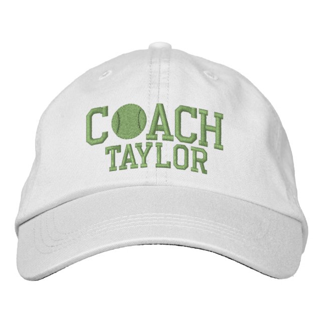 Tennis Coach Personalized Embroidered Hat (Front)