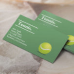 Tennis Coach Professional Minimalist Business Card<br><div class="desc">Simple Green Tennis Coach Business Card.</div>