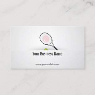 Tennis Coach Professional Sport Instructor Business Card