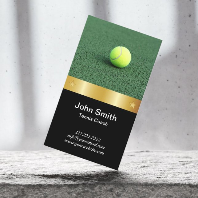 Tennis Coach Royal Gold Belt Professional Sport Business Card (Creator Uploaded)