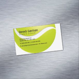 Tennis Coach   Sport Magnetic Business Card