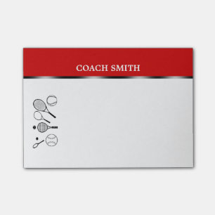 Tennis coach teacher PERSONALIZE Post-it Notes