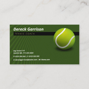 Tennis Coach   Trainer Practice Lessons Business Card