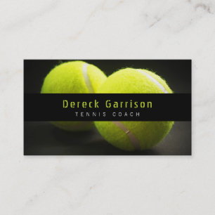 Tennis Coach   Trainer Practice Lessons Business Card