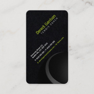Tennis Coach   Trainer Practice Lessons Business Card