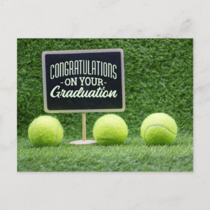 Tennis Congratulations for player  Graduation Postcard