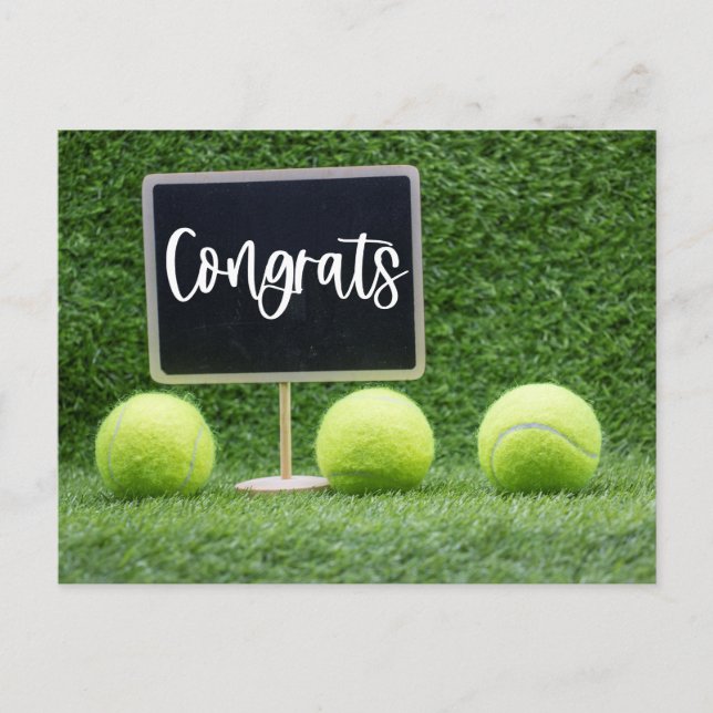 Tennis Congratulations for player  ] Postcard (Front)