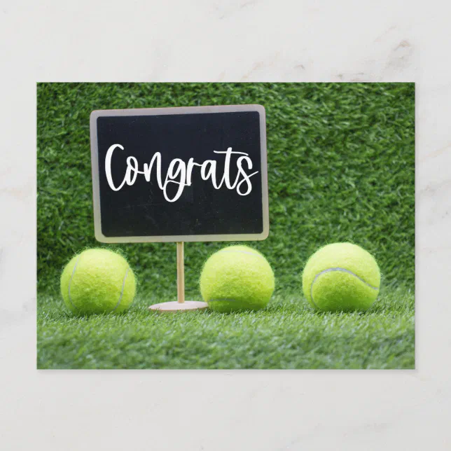 Tennis Congratulations for player ] Postcard | Zazzle