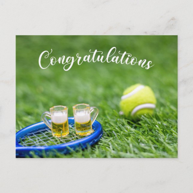 Tennis Congratulations Postcard (Front)