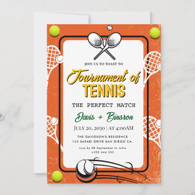 Tennis Country Club Invitation (Front)