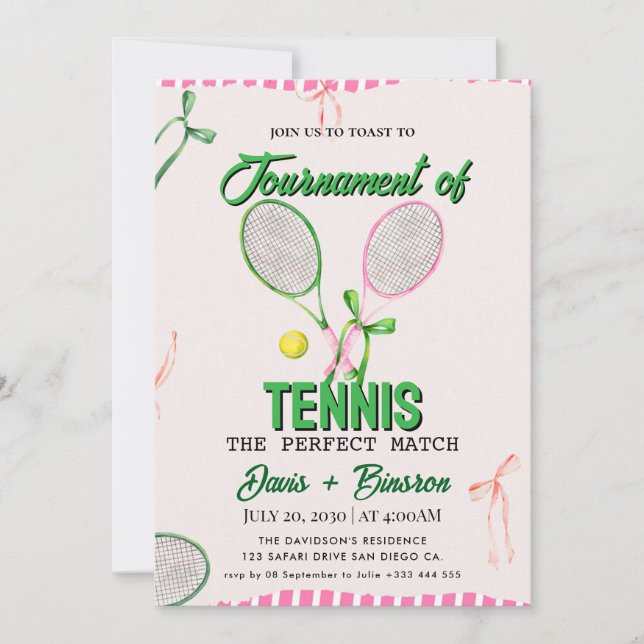 Tennis Country Club Invitation (Front)