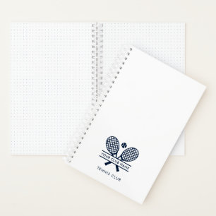 Tennis Country Club Name Team Coach Any Colour Notebook