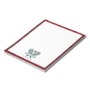 Tennis Country Club Name Team Staff Stewart Tartan Notepad