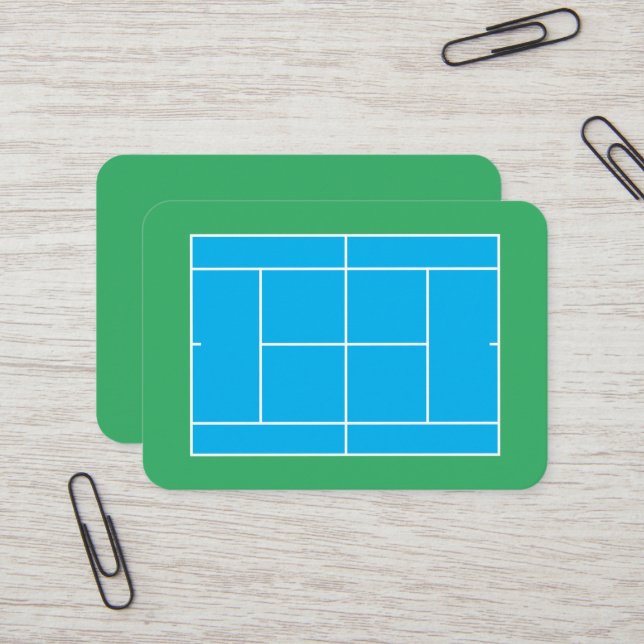 Tennis court builder or coaching professional business card (Front/Back In Situ)