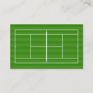 Tennis court business card