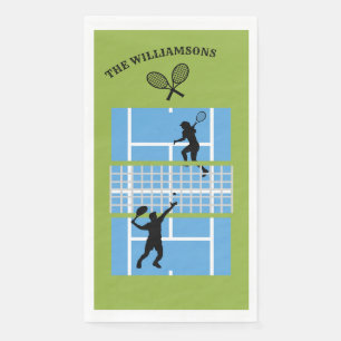 Tennis Court Design Personalise Napkin