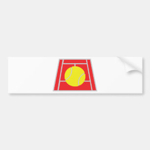 tennis court icon bumper sticker
