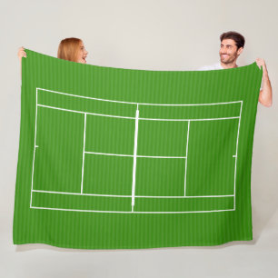 TENNIS COURT LINE MARKING FLEECE BLANKET