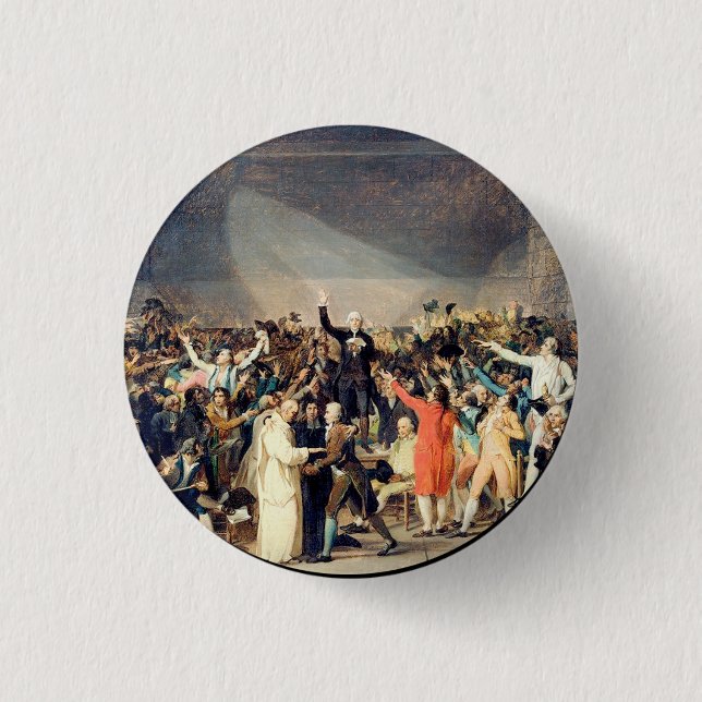 tennis court oath 3 cm round badge (Front)