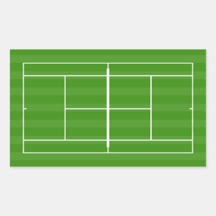 Tennis court rectangular sticker