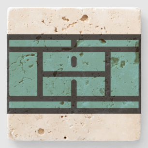 tennis-court stone coaster