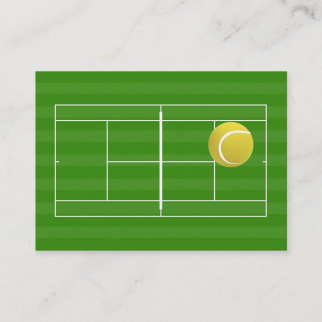 Tennis court & tennis ball business card (Front)