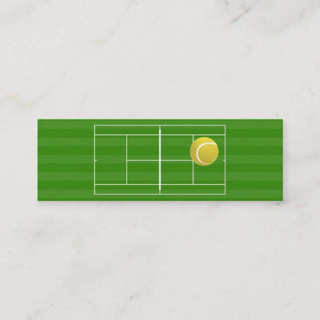 Tennis court & tennis ball mini business card (Front)