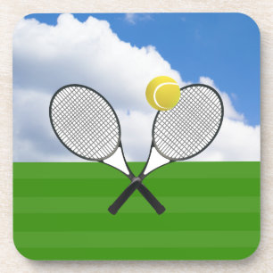 Tennis court & TENNIS RACKETS Coaster