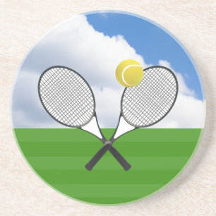 Tennis court & TENNIS RACKETS Coaster