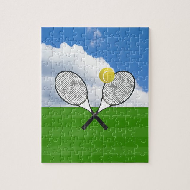 Tennis court & TENNIS RACKETS Jigsaw Puzzle (Vertical)