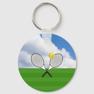 Tennis court & TENNIS RACKETS Key Ring