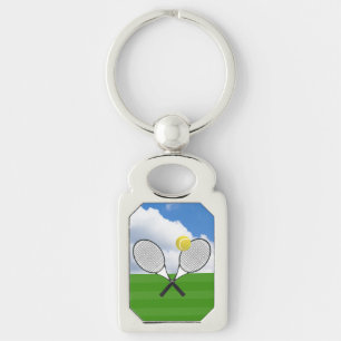 Tennis court & TENNIS RACKETS Key Ring