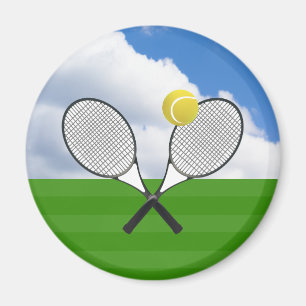 Tennis court & TENNIS RACKETS Magnet