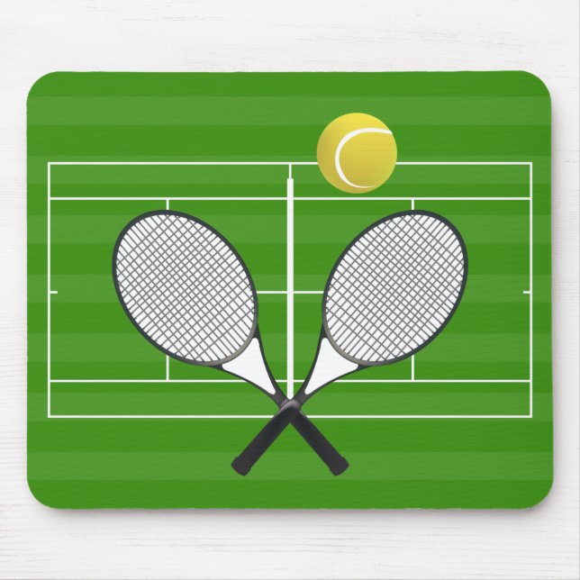 Tennis court & TENNIS RACKETS Mouse Mat (Front)