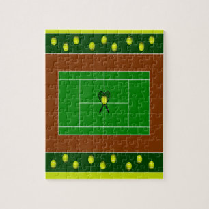 Tennis Court & Tennis Racquets Jigsaw Puzzle