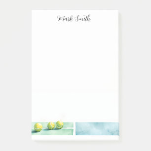Tennis Court watercolor Post-it Notes