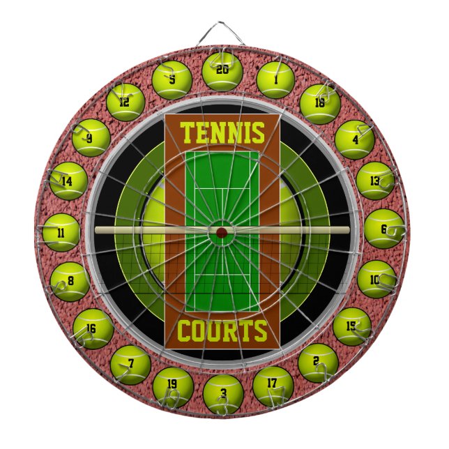 Tennis Courts 20 Shots Dartboard (Front)