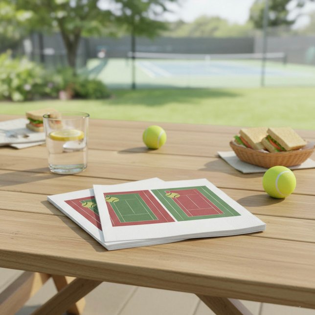 Tennis Courts Paper Napkins (Creator Uploaded)