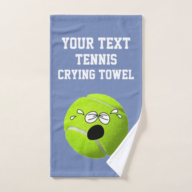 Tennis Crying Towel Your Text and Colour (Hand Towel)