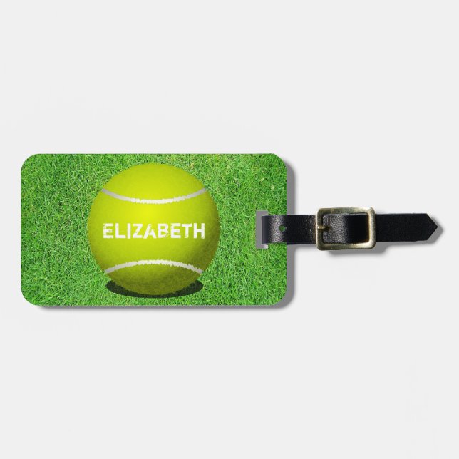 Tennis Custom Ball Luggage Tag (Front Horizontal)