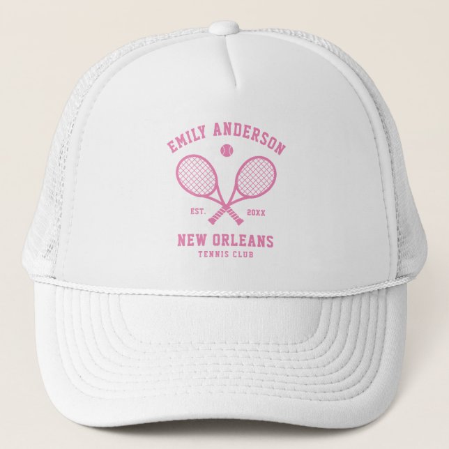 Tennis Custom Club Name Trucker Hat (Front)
