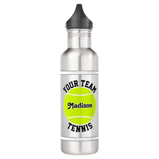 Tennis Custom Team and Player Name Sports 710 Ml Water Bottle (Left)