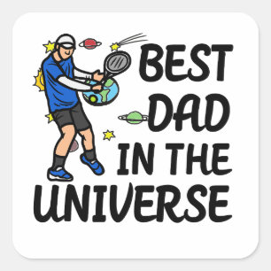 Tennis Dad Best dad in Universe for Father Square Sticker