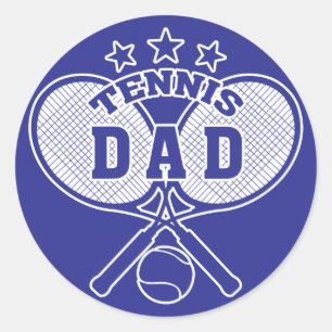 Tennis Dad Classic Round Sticker