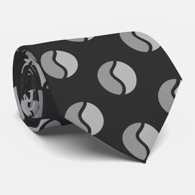 Tennis Dad Father Grey Ball Pattern Athletic Sport Tie (Rolled)