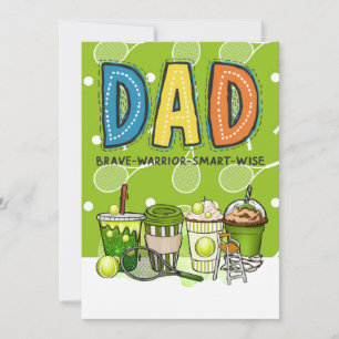 Tennis Dad Father's Day Birthday for Dad Daddy  Holiday Card