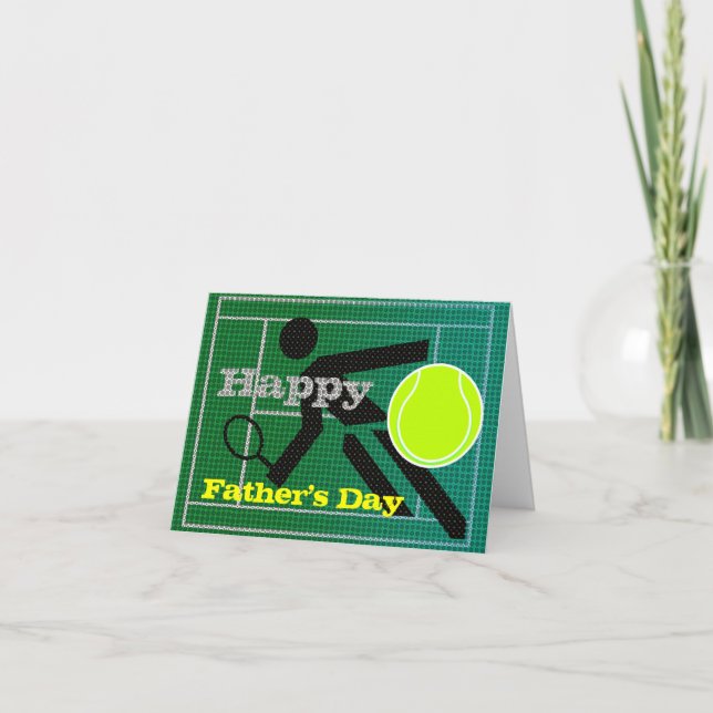 Tennis Dad Happy Father's Day Card (Front)