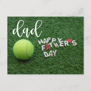 Tennis DAD Happy Father's Day with tennis ball Postcard