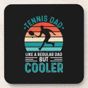 Tennis Dad Retro Sunset Coaster