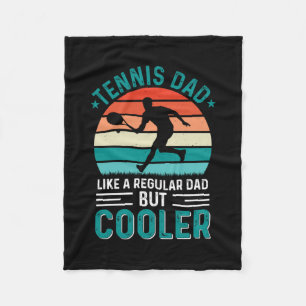 Tennis Dad Retro Sunset Fleece Blanket
